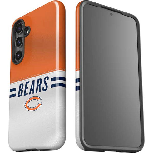 NFL Chicago Bears White Striped Galaxy S24 Plus Impact Case